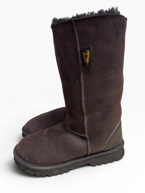 Celtic & Co. Aqualamb Shearling Tall Winter Boots Brown Women’s Size US 7